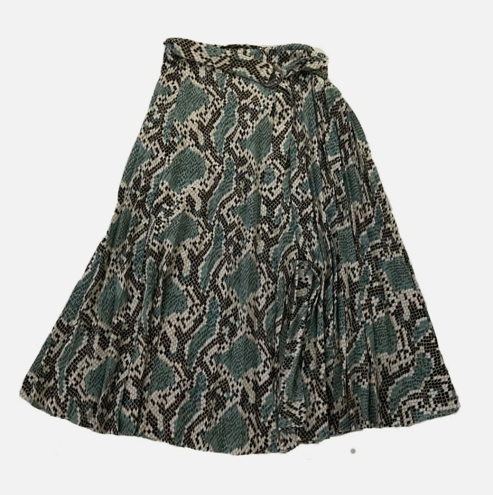 Topshop Women’s Green Snake Print Python Print Mi… - image 4